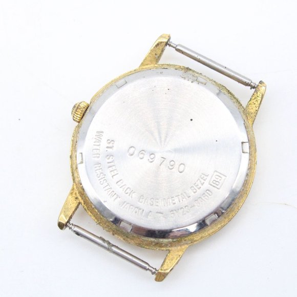 SWANSON Diamond Watch Mens Gold Tone Stainless Steel Classic White Dial Quartz - Picture 5 of 5